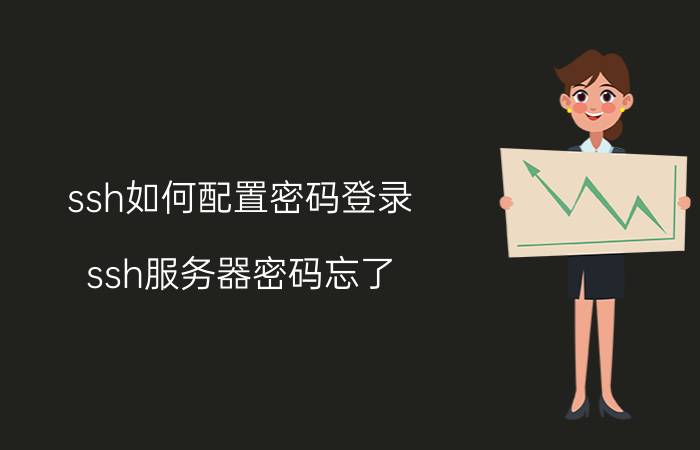 ssh如何配置密码登录 ssh服务器密码忘了？